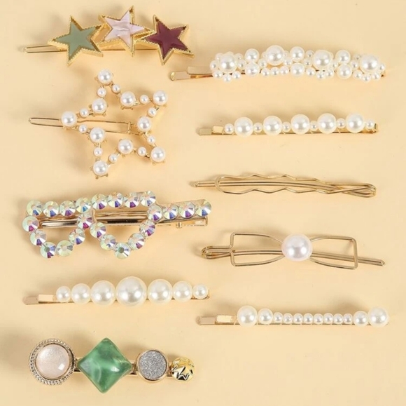 10pcs pearl hair clips - Picture 2 of 3